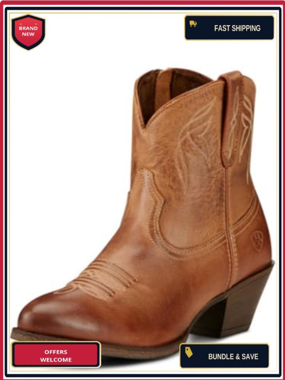 Ariat Darlin Women's Western Work Boot Leather Pull-On Mid-Calf